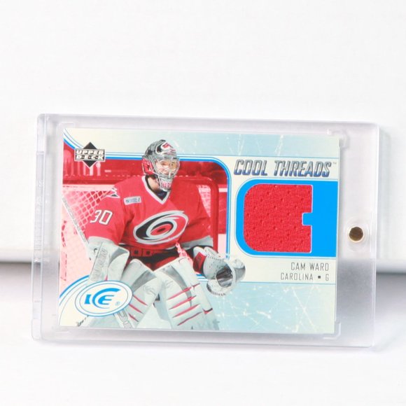 Cam Ward Upper Deck Ice Cool Threads Event Used Jersey Hockey Card 2005/06 - Picture 1 of 2